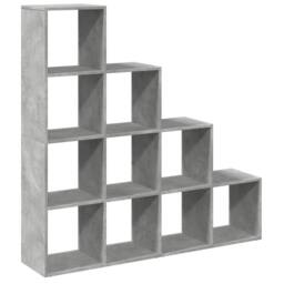 Berkfield Home Room Divider Bookcase 4-Tier Old Wood 143.5x29x143.5 cm Wood in Grey - thumbnail 1