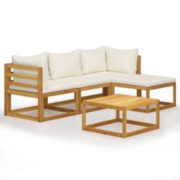 Berkfield Home 9 pc Garden Lounge Set with Cushions Solid Wood Acacia (UK/IE/FI/… in Brown