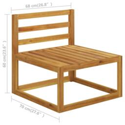 Berkfield Home 9 pc Garden Lounge Set with Cushions Solid Wood Acacia (UK/IE/FI/… in Brown - thumbnail 8