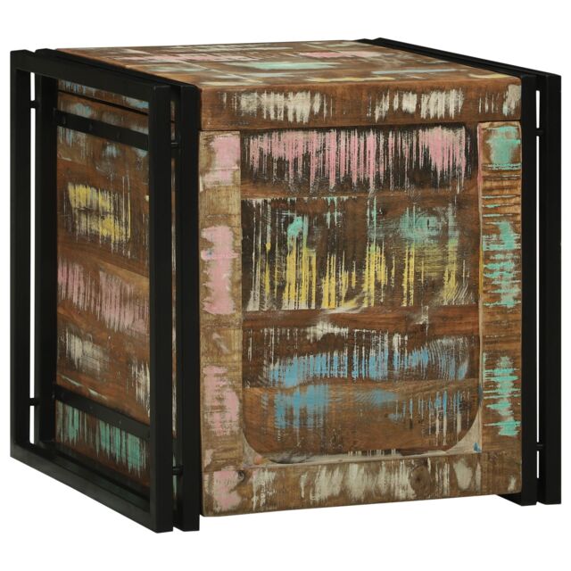 Berkfield Home Storage Chests Multicolor 50 x 50 x 50 cm Solid Reclaim wood in Brown - image 1