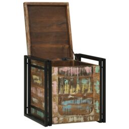 Berkfield Home Storage Chests Multicolor 50 x 50 x 50 cm Solid Reclaim wood in Brown - thumbnail 2