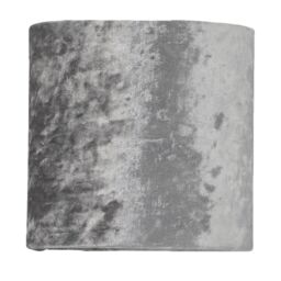 First Choice Lighting Chrome Jewelled Table Lamp with Grey Crushed Velvet Shade in Silver - thumbnail 2