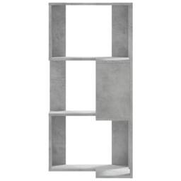 Berkfield Home Corner Bookcase 3-Tier Concrete Grey 50x50x102 cm Engineered Wood - Size: 50 x 50 x 102 cm - thumbnail 4