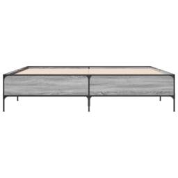 Berkfield Home Durable Bed Frame without Mattress Grey Sonoma 200x200 cm - thumbnail 4