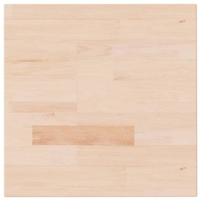 Berkfield Home Square Table Top 40x40x4 cm Untreated Solid Wood Oak in Light Tan - Size: 40 x 40 x 4 cm - image 1