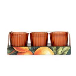 Candlelight Set of 3 Mini Votive Candles Mandarin & Orange Blossom - thumbnail 2