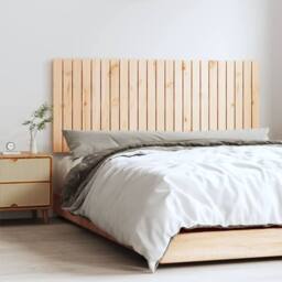 Berkfield Home Wall Headboard 147x3x60 cm Solid Wood Pine in Light Brown - Size: 147 x 3 x 60 cm - thumbnail 2
