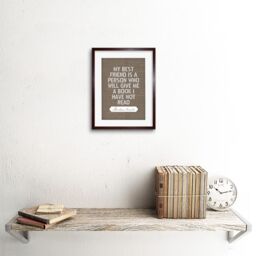 "Artery8 Wall Art Print Dictionary Page Quote Abraham Lincoln Best Friend Book Artwork Framed 9X7 Inch in Brown - Size: W7"" x H9""" - thumbnail 2