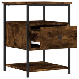 Berkfield Home Bedside Cabinets 2 pcs Smoked Oak 40x42x56 cm Engineered Wood in Brown - Size: 40 x 42 x 56 cm - thumbnail 6
