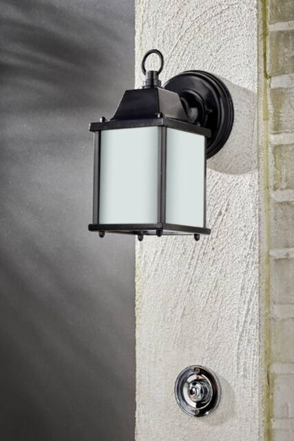 Living and Home E27 Outdoor Waterproof Metal Wall Light in Black - image 1