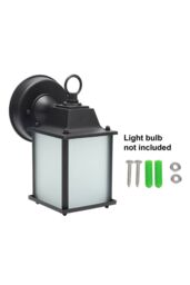 Living and Home E27 Outdoor Waterproof Metal Wall Light in Black - thumbnail 5