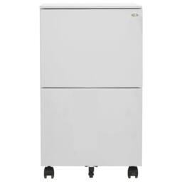 Berkfield Home Mobile File Cabinet Light Grey 39x45x67 cm Steel - Size: 39 x 45 x 67 cm - thumbnail 3