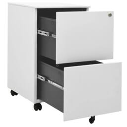 Berkfield Home Mobile File Cabinet Light Grey 39x45x67 cm Steel - Size: 39 x 45 x 67 cm - thumbnail 5