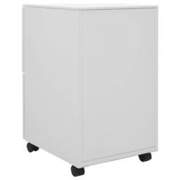 Berkfield Home Mobile File Cabinet Light Grey 39x45x67 cm Steel - Size: 39 x 45 x 67 cm - thumbnail 4
