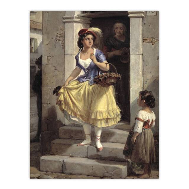 "Artery8 Wilhelm Marstrand An Italian Woman Goes to Carnival Wall Art Print - Size: W12"" x H16""" - image 1