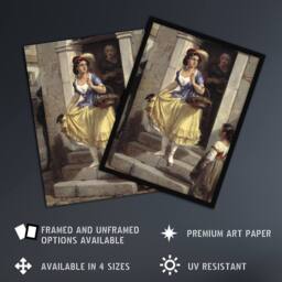 "Artery8 Wilhelm Marstrand An Italian Woman Goes to Carnival Wall Art Print - Size: W12"" x H16""" - thumbnail 2