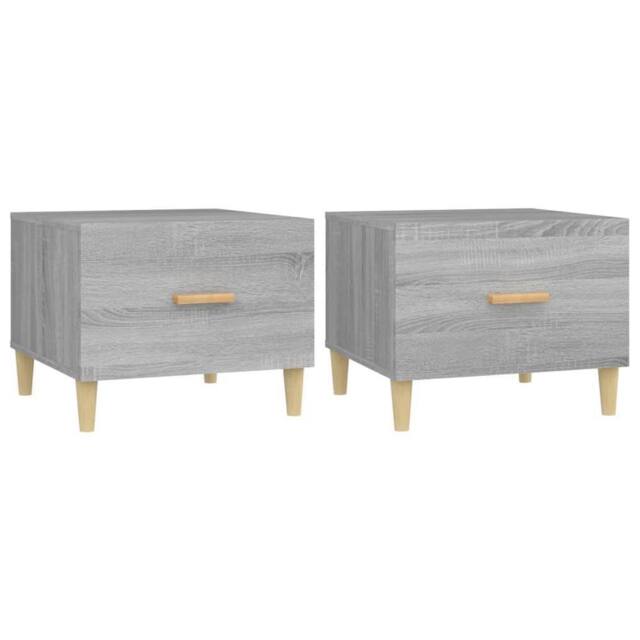 Berkfield Home Coffee Tables 2 pcs Grey Sonoma 50x50x40 cm Engineered Wood - Size: 50 x 50 x 40 cm - image 1