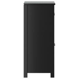Berkfield Home Bathroom Cabinet BERG Black 40x34x80 cm Solid Wood Pine - Size: 40 x 34 x 80 cm - thumbnail 5