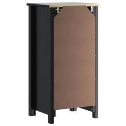 Berkfield Home Bathroom Cabinet BERG Black 40x34x80 cm Solid Wood Pine - Size: 40 x 34 x 80 cm - thumbnail 6