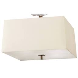 Netlighting Akira Square Pendant 4 Light E27 Antique Brass With Cream Shade - thumbnail 5