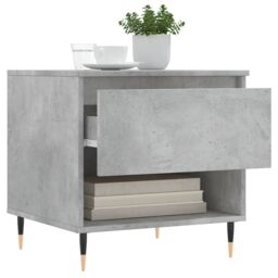 Berkfield Home Coffee Table Concrete Grey 50x46x50 cm Engineered Wood - Size: 50 x 46 x 50 cm - thumbnail 4