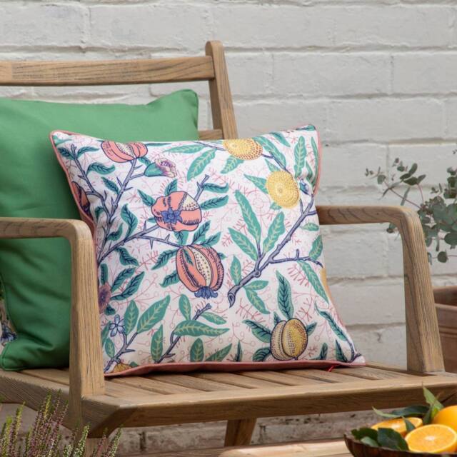 Morris & Co Fruits Outdoor Cushion in Coral - Size: 45 cm x 45 cm - image 1