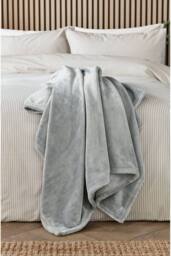 Helena Springfield 'Snug' Fleece Throw in Grey - Size: 140 cm x 180 cm - thumbnail 2