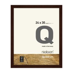 nielsen Quadrum 24 x 30cm Wooden Picture Frame With Protective Glass Front in Dark Brown - Size: 24 x 30 cm