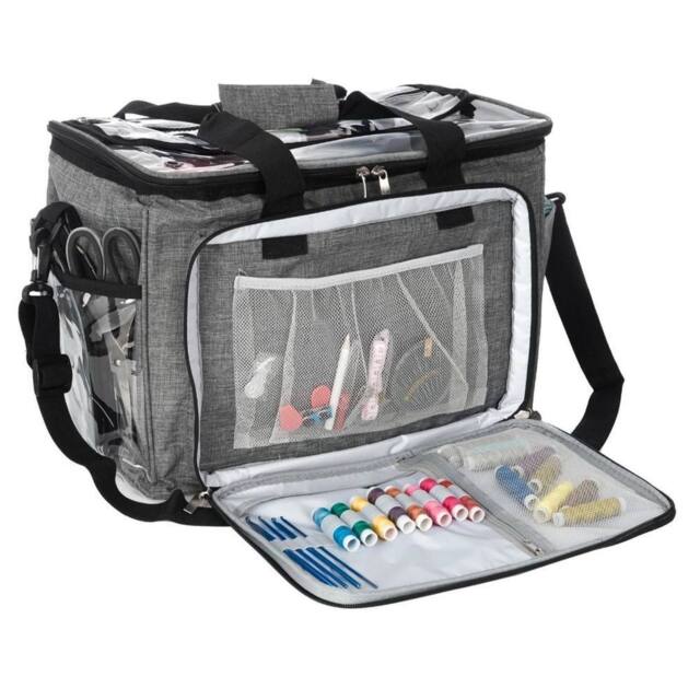 Nordara Portable Knitting Crochet Storage Bag Needle Organizer in Grey - image 1