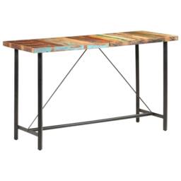 Berkfield Home Bar Table 180x70x107 cm Solid Reclaimed Wood in Brown - Size: 180 x 70 x 107 cm - thumbnail 8