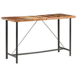 Berkfield Home Bar Table 180x70x107 cm Solid Reclaimed Wood in Brown - Size: 180 x 70 x 107 cm - thumbnail 9