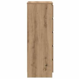 Berkfield Home Drawer Cabinet Artisan Oak 60x36x103 cm Engineered Wood in Brown - Size: 60 x 36 x 103 cm - thumbnail 6