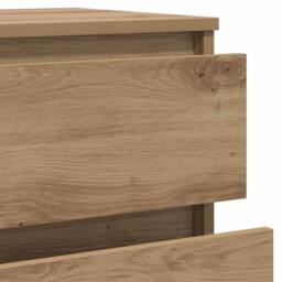 Berkfield Home Drawer Cabinet Artisan Oak 60x36x103 cm Engineered Wood in Brown - Size: 60 x 36 x 103 cm - thumbnail 8
