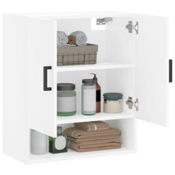Berkfield Home Wall Cabinet White 60x31x70 cm Engineered Wood - Size: 60 x 31 x 70 cm - thumbnail 4