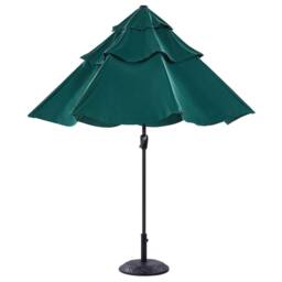 Wyld and Coco Market Garden Emerald Green Parasol 285cm Octagonal Crank Umbrella - thumbnail 4