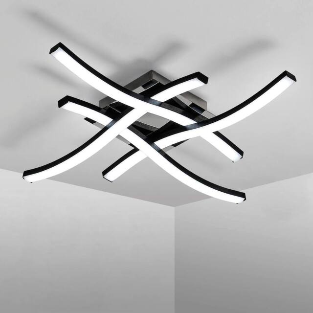 Goeco LED Ceiling Light, 24 W, Ceiling Light LED Modern, 6500 K in Black - image 1
