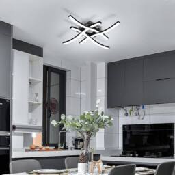Goeco LED Ceiling Light, 24 W, Ceiling Light LED Modern, 6500 K in Black - thumbnail 2