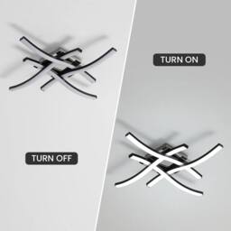 Goeco LED Ceiling Light, 24 W, Ceiling Light LED Modern, 6500 K in Black - thumbnail 8