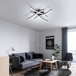 Goeco LED Ceiling Light, 24 W, Ceiling Light LED Modern, 6500 K in Black - thumbnail 5