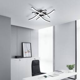 Goeco LED Ceiling Light, 24 W, Ceiling Light LED Modern, 6500 K in Black - thumbnail 4