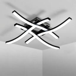 Goeco LED Ceiling Light, 24 W, Ceiling Light LED Modern, 6500 K in Black