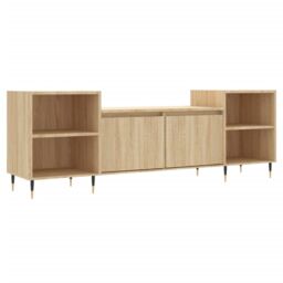 Berkfield Home TV Cabinet Sonoma Oak 160x35x55 cm Engineered Wood in Brown - Size: 160 x 35 x 55 cm - thumbnail 2