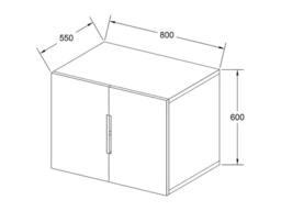 Vente-unique Wall-Hung Light Teak Vanity Unit - 80 Cm - SAWAN in Light Oak - thumbnail 8