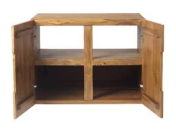 Vente-unique Wall-Hung Light Teak Vanity Unit - 80 Cm - SAWAN in Light Oak - thumbnail 6