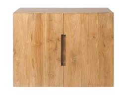 Vente-unique Wall-Hung Light Teak Vanity Unit - 80 Cm - SAWAN in Light Oak - thumbnail 2
