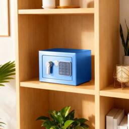 Hinsinc Blue 6L Safe Box Steel Electronic Digital Home - Size: 500mm - thumbnail 4