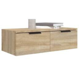 Berkfield Home Wall Cabinet Sonoma Oak 68x30x20 cm Engineered Wood in Light Brown - Size: 68 x 30 x 20 cm - thumbnail 4