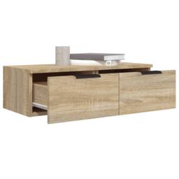 Berkfield Home Wall Cabinet Sonoma Oak 68x30x20 cm Engineered Wood in Light Brown - Size: 68 x 30 x 20 cm - thumbnail 5