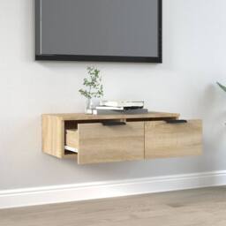 Berkfield Home Wall Cabinet Sonoma Oak 68x30x20 cm Engineered Wood in Light Brown - Size: 68 x 30 x 20 cm - thumbnail 3
