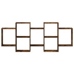 Berkfield Home Wall Shelf Smoked Oak 159x18x65 cm Engineered Wood in Brown - Size: 159 x 18 x 65 cm - thumbnail 4